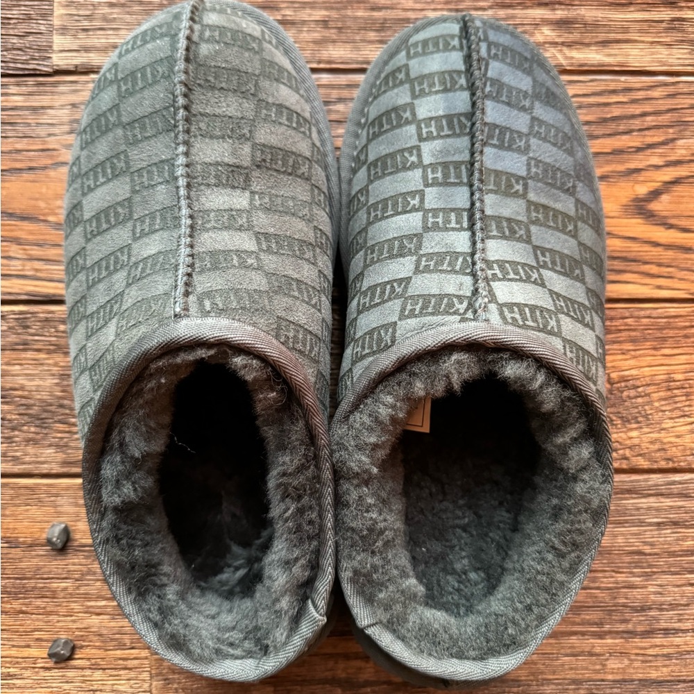 Kith Monogrammed Shearling Slippers - image 1